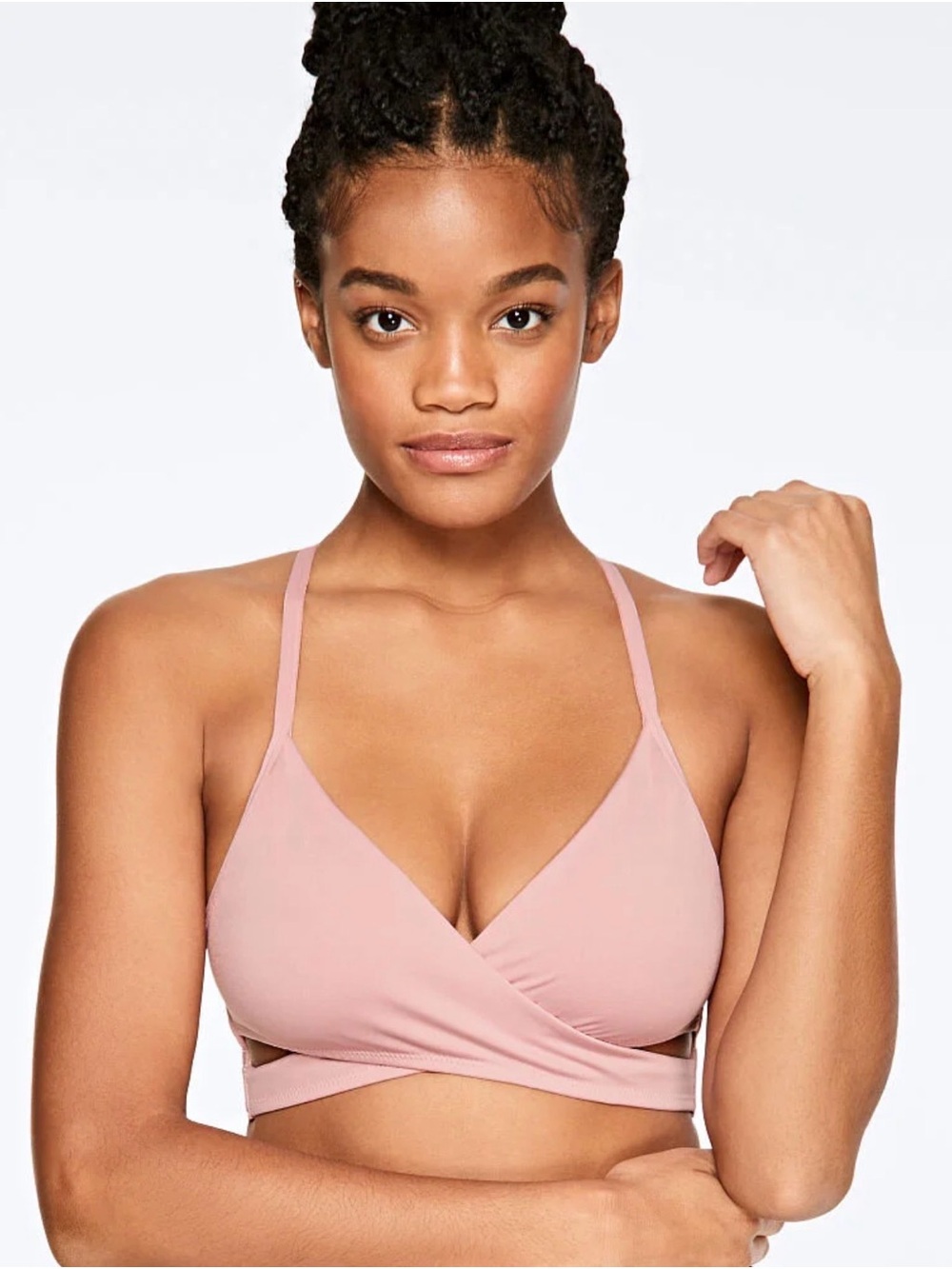 Soft Wrap Bralette Pink